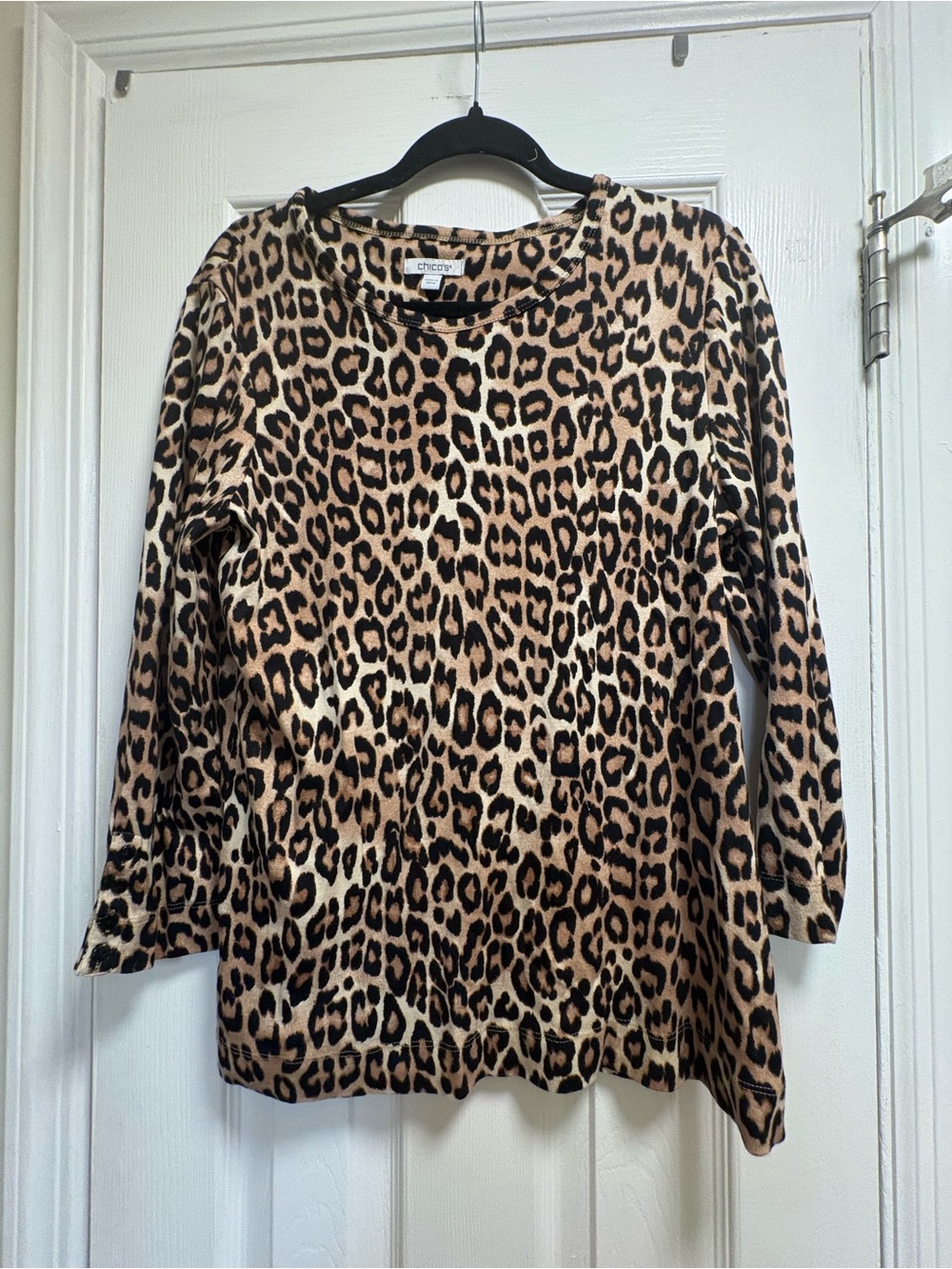 Chico's Animal Print Top - size medium